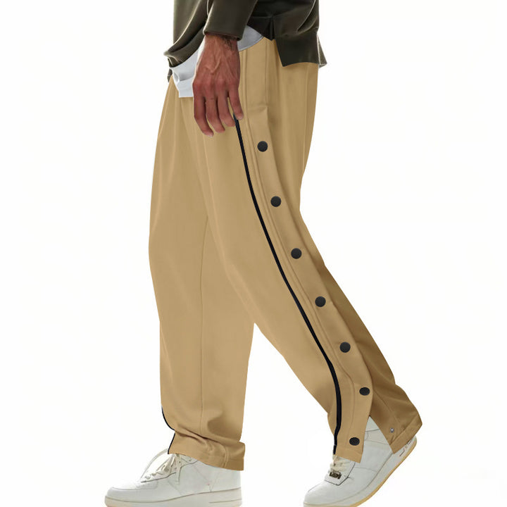 Herren Cargohose mit Druckknopfdetails und elastischem Bund Aliams