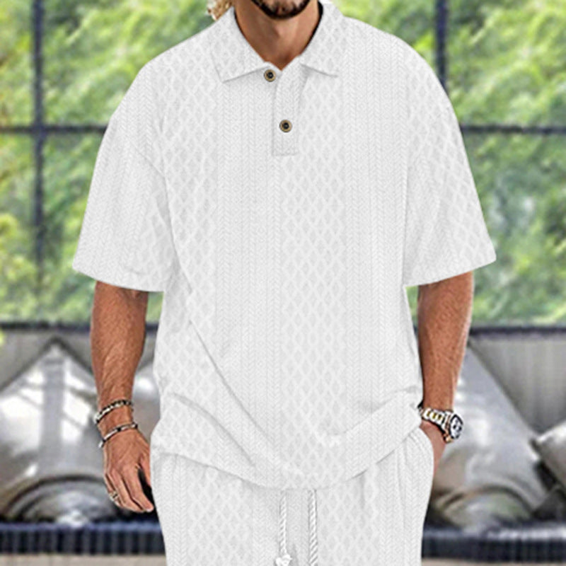 Herren Polohemd mit strukturiertem Design und bequemer Passform Aliams