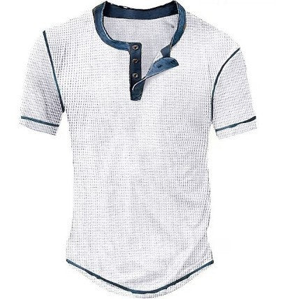 Herren Kurzarm-Hemd mit innovativem Strukturdesign und modischen Akzenten Aliams