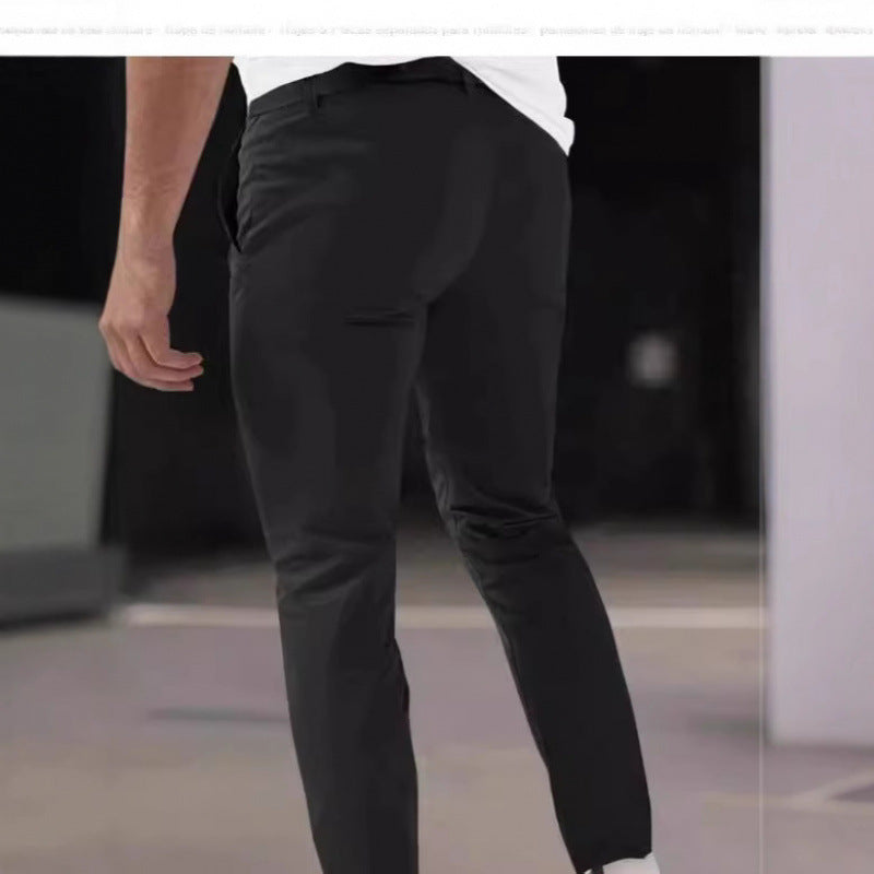 Herren elegante Slim-Fit Hose mit hochwertigen Falten und praktischen Taschen Aliams