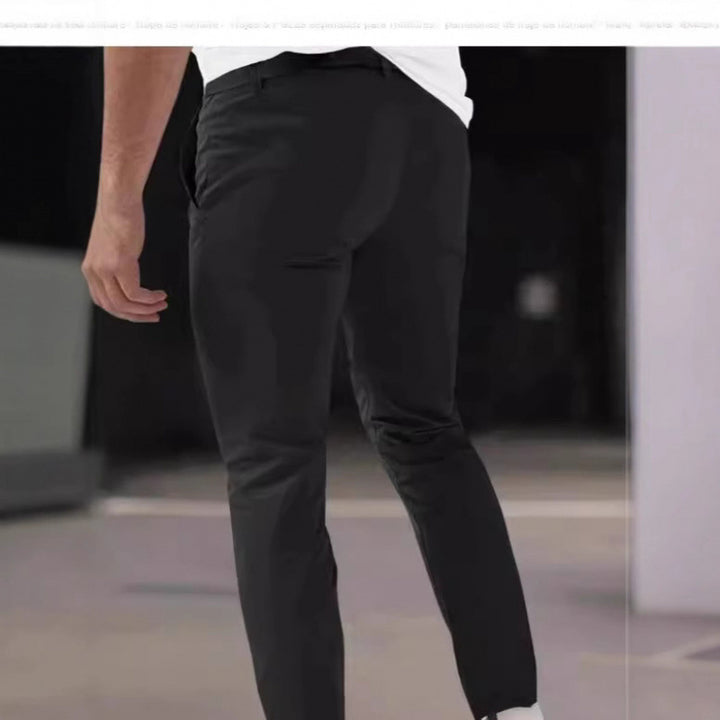 Herren elegante Slim-Fit Hose mit hochwertigen Falten und praktischen Taschen Aliams