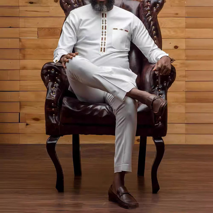 Herren traditionelles Kaftan-Outfit mit eleganten Stickereien Aliams