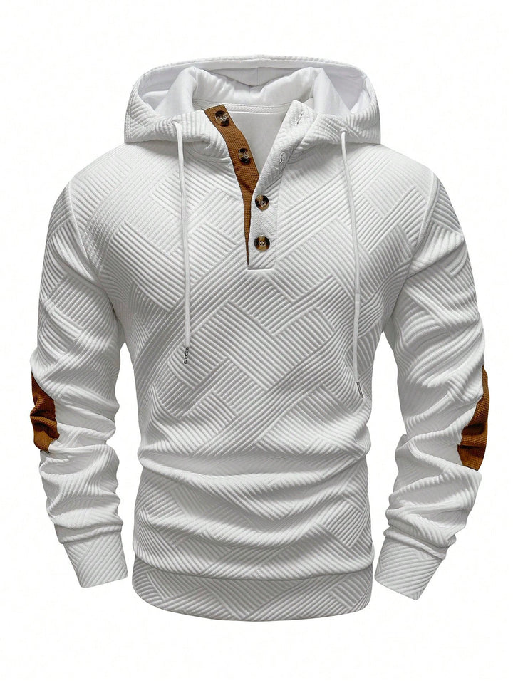 Herren Sportlicher Kapuzenpullover mit einzigartigem Strukturdesign und modischen Akzenten Aliams