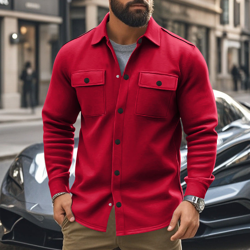 Herren Freizeit-Jacke aus hochwertigem Fleece mit funktionalen Brusttaschen und modernem Design Aliams