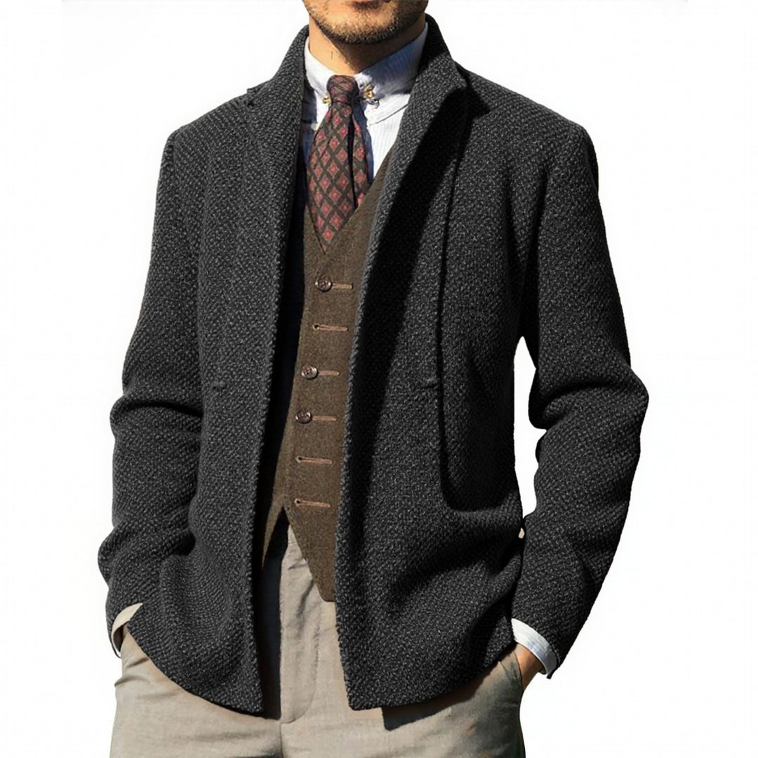 Herren elegante Strickjacke mit modernem Schnitt und praktischen Taschen Aliams