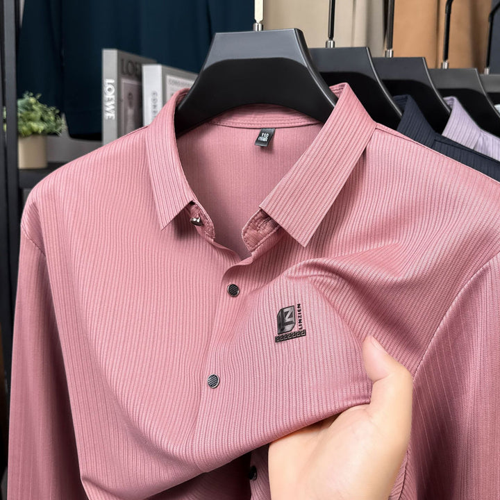 Herren elegantes Hemd mit strukturiertem Design und modernen Akzenten Aliams