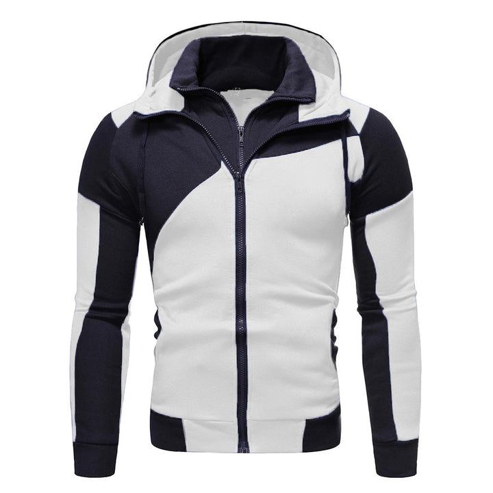 Herren sportlicher Kapuzenjacke mit modischem Farbblockdesign Aliams