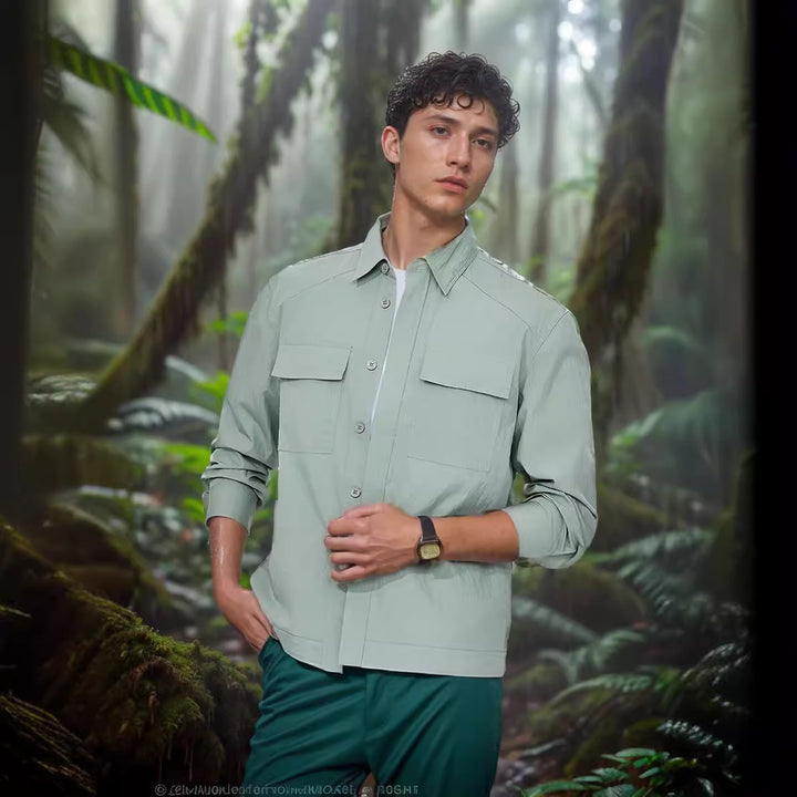 Herren praktische Freizeitjacke mit Brusttaschen und modernem Schnitt Aliams