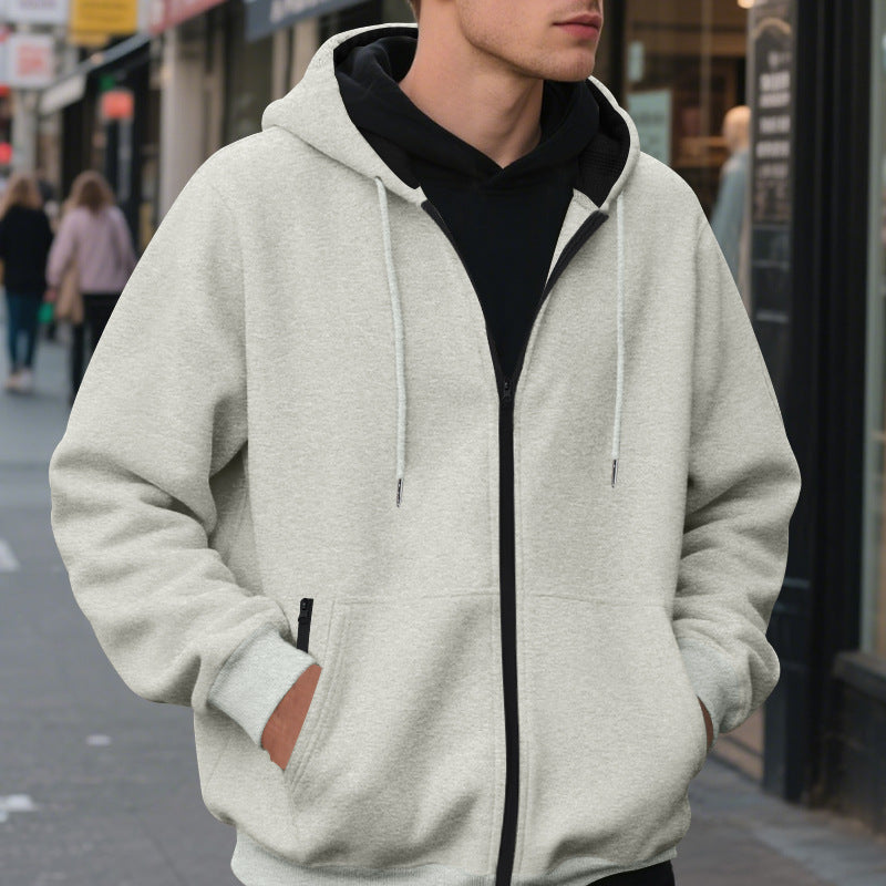 Herren Zip-Hoodie mit praktischen Taschen und atmungsaktiver Fleece-Innenausstattung Aliams
