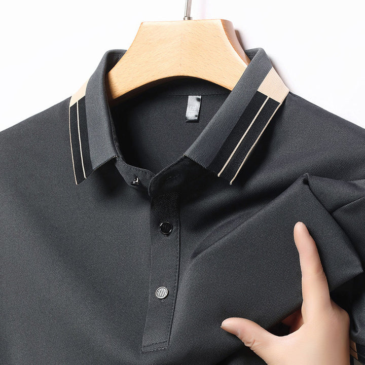 Herren stilvolles Poloshirt mit modernem Kragen und eleganten Akzenten Aliams