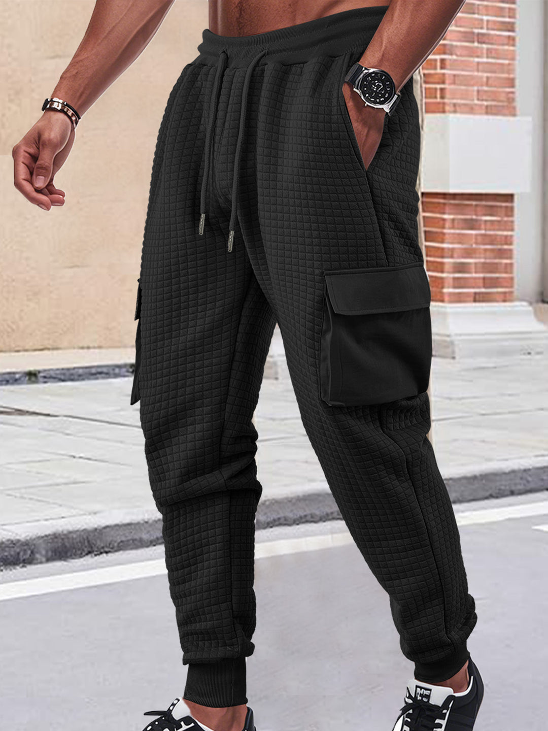 Herren Cargo-Hose mit elastischem Bund und praktischen Seitentaschen Aliams