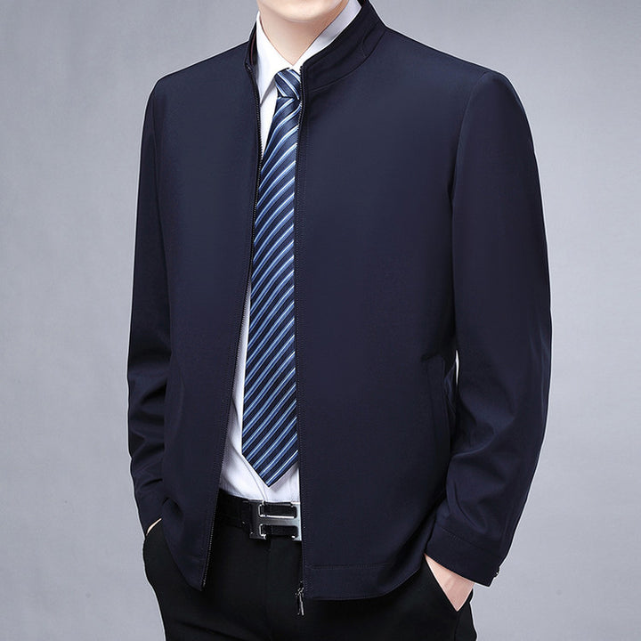 Herren elegante Übergangsjacke mit modernem Stehkragen Aliams