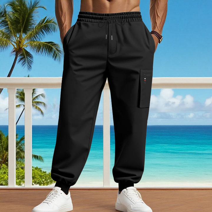 Herren bequeme Cargo-Jogginghose mit praktischen Seitentaschen Aliams