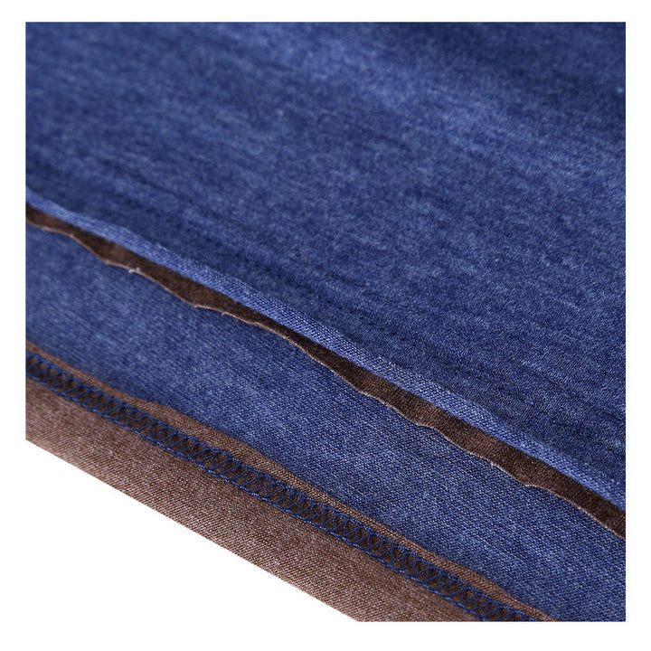 Herren Kurzarm Henley-T-Shirt mit plakativen Akzenten und hochwertiger Baumwolle Aliams