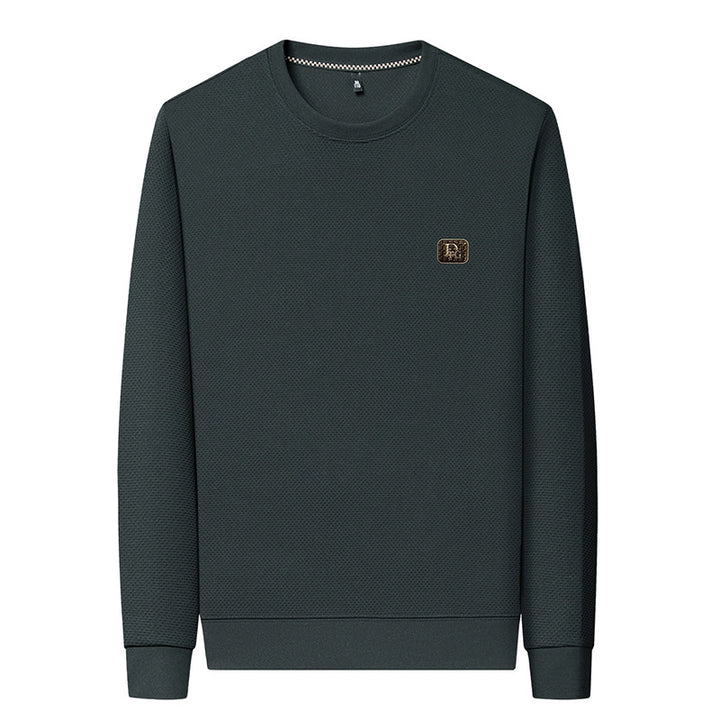 Herren hochwertiger Rundhals-Pullover mit strukturiertem Gewebe und modischem Design Aliams