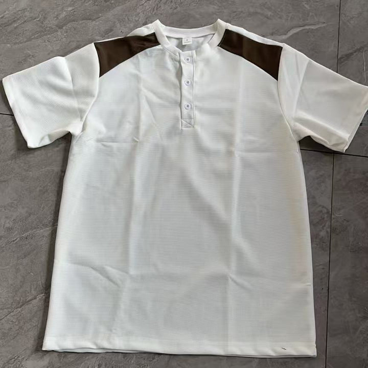 Herren Freizeit Henley-Shirt mit Mesh-Details Aliams