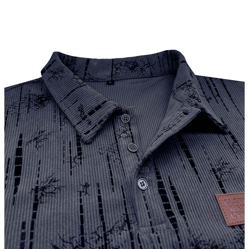 Herren Pullover mit Stehkragen und modischem Muster Aliams