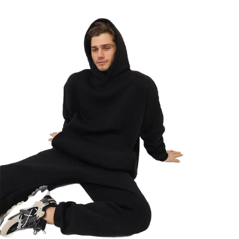 Herren bequemer Kapuzenpullover und Jogginghose Set Aliams