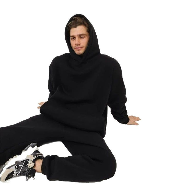 Herren bequemer Kapuzenpullover und Jogginghose Set Aliams