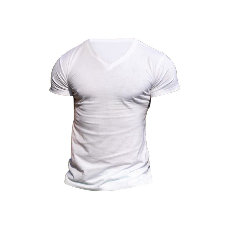 Herren V-Ausschnitt T-Shirt aus weichem Baumwollmix Aliams