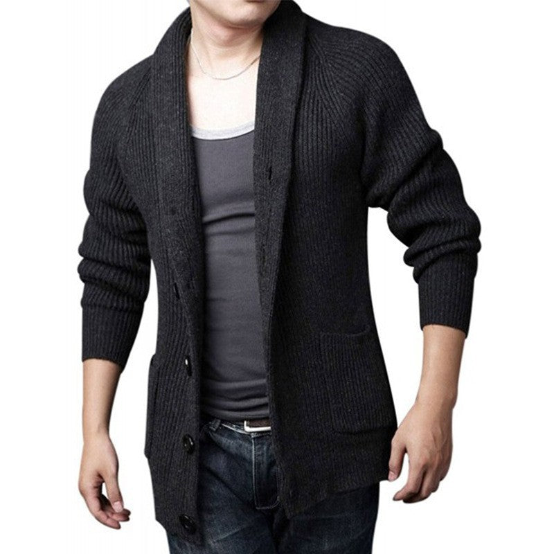 Herren Klassische Strickjacke mit eleganten Knopfdetails und praktischen Taschen Aliams