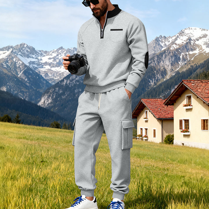 Herren Sportliches Hoodie-Set mit praktischer Taschenlösung Aliams
