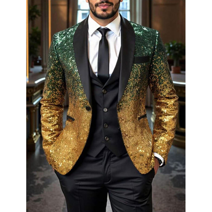 Herren glitzernder Paillettenblazer Aliams