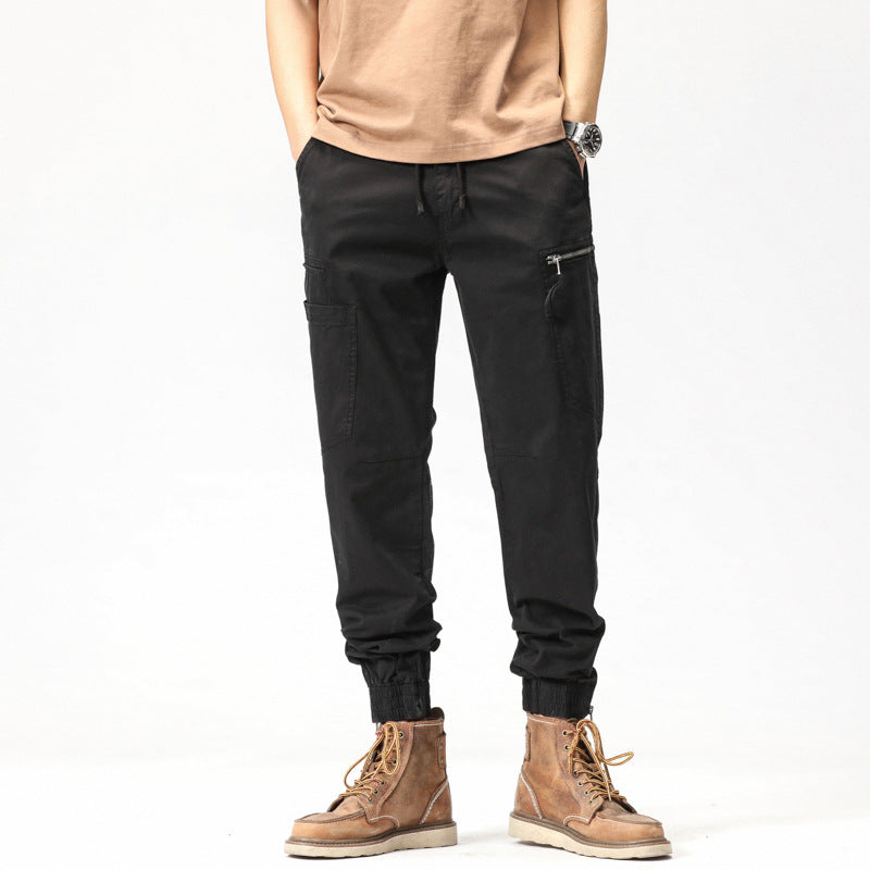 Herren Cargo-Hose mit elastischem Bund und vielseitigen Taschen Aliams