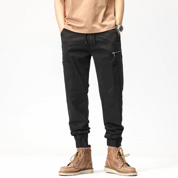 Herren Cargo-Hose mit elastischem Bund und vielseitigen Taschen Aliams