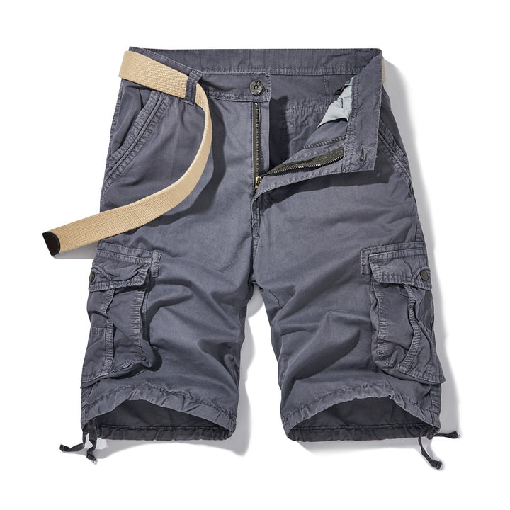 Herren Cargo-Shorts mit verstellbarem Gürtel und mehreren Seitentaschen Aliams