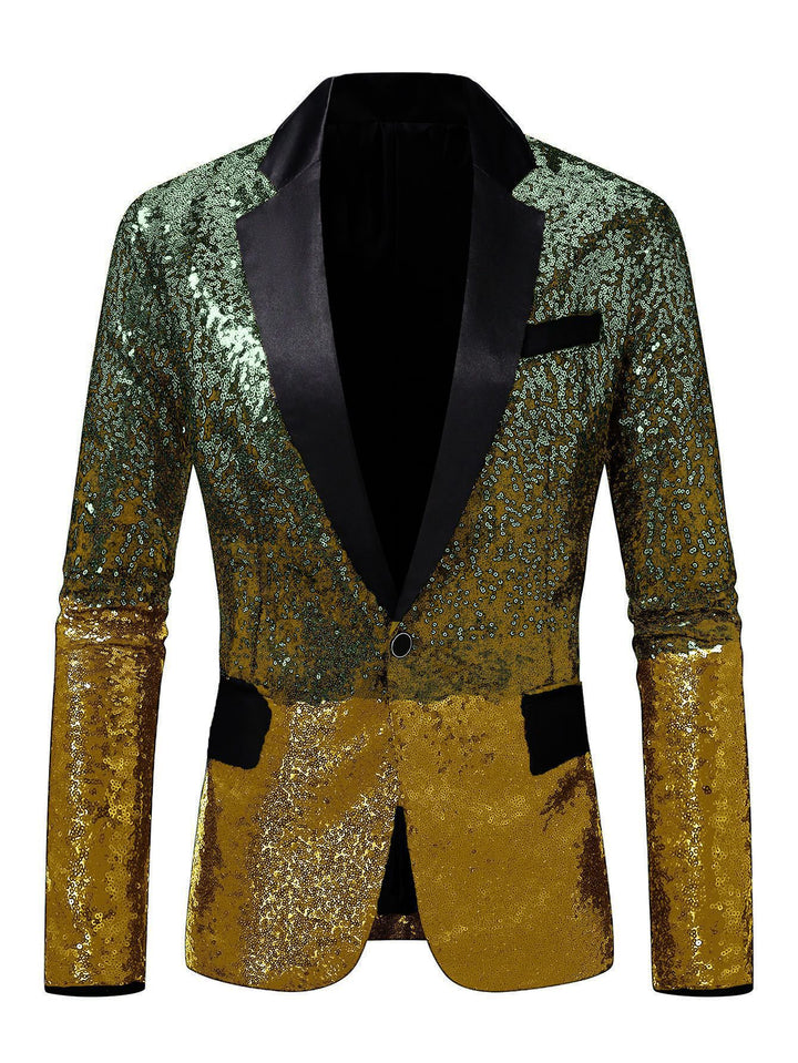 Herren eleganter Pailletten-Anzugblazer mit luxuriösen Akzenten Aliams