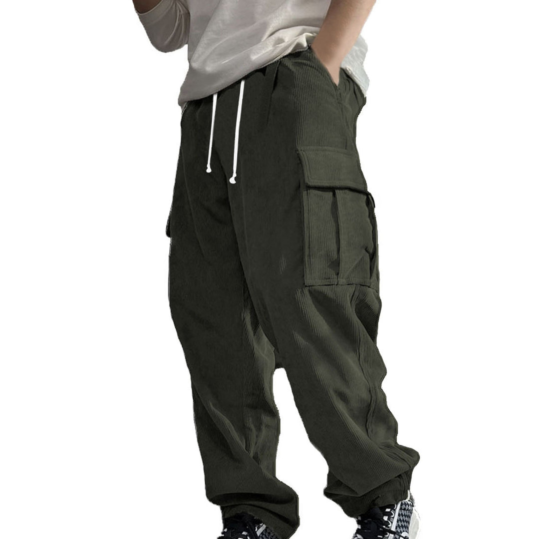 Herren vielseitige Cargo-Hose mit elastischem Bund und praktischen Taschen Aliams