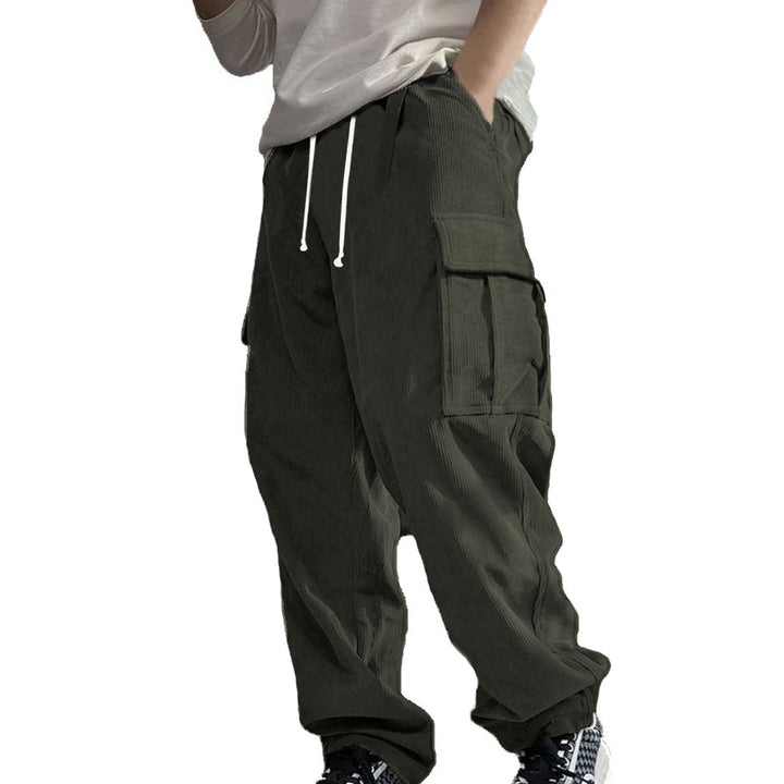 Herren vielseitige Cargo-Hose mit elastischem Bund und praktischen Taschen Aliams