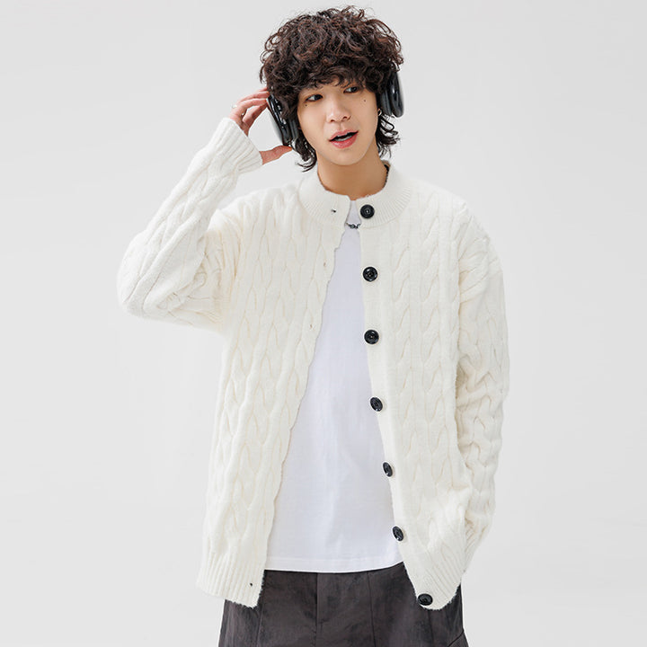 Herren Grobstrick-Cardigan mit praktischen Knöpfen Aliams