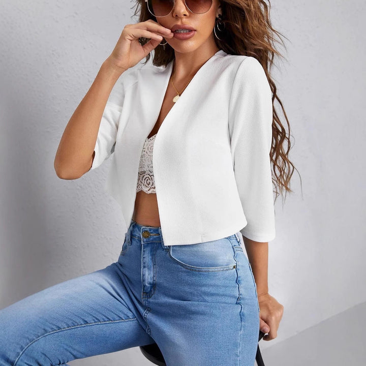 Damen Cropped Blazer mit Eleganter Silhouette und Lockerer Passform Aliams
