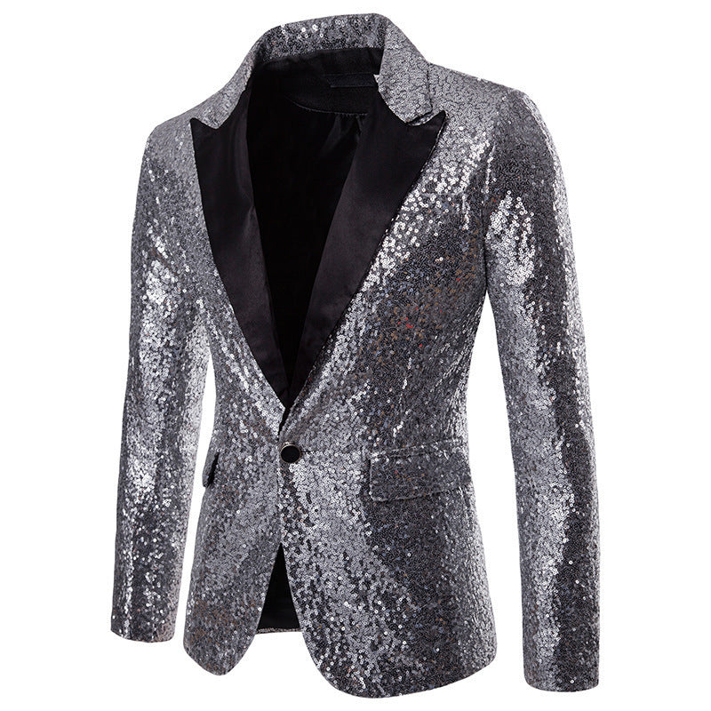 Herren glamouröser Pailletten Blazer Aliams