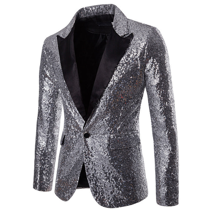 Herren glamouröser Pailletten Blazer Aliams