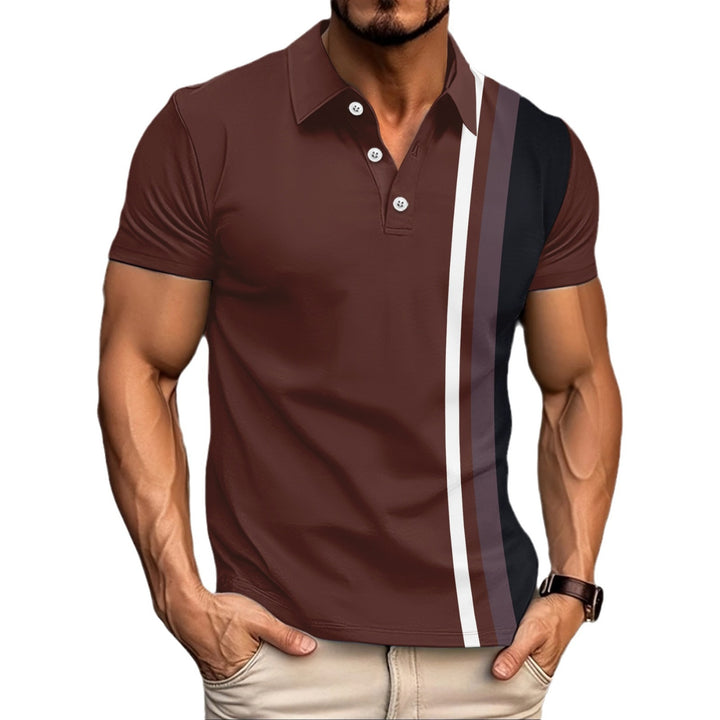 Herren Poloshirt mit modischem Streifen-Design Aliams