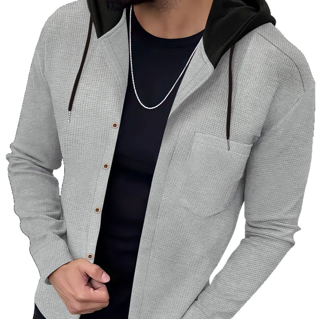 Herren Freizeithemden mit Kapuze und strukturiertem Design Aliams