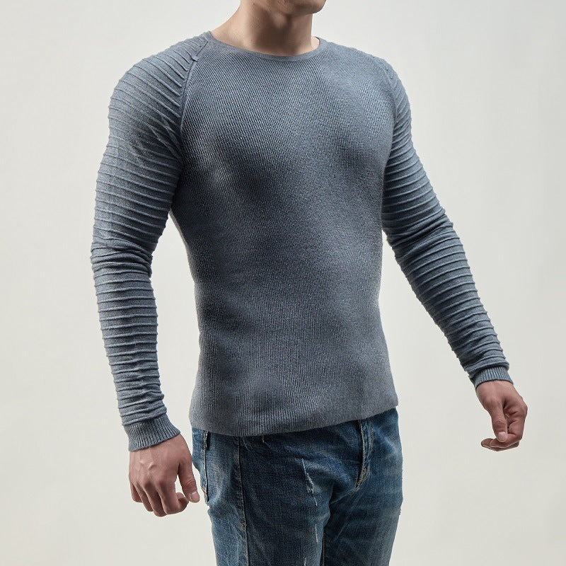 Herren Strickpullover mit strukturiertem Raglanärmel und modernem Schnitt Aliams