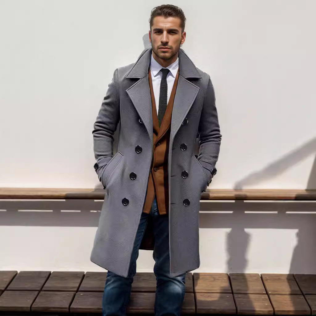 Herren eleganter Wool Trenchcoat Aliams