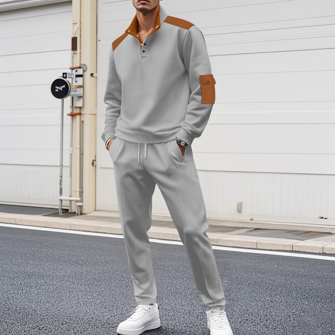 Herren Sportliches Zip-Set mit modischen Akzenten und strukturierter Verarbeitung Aliams