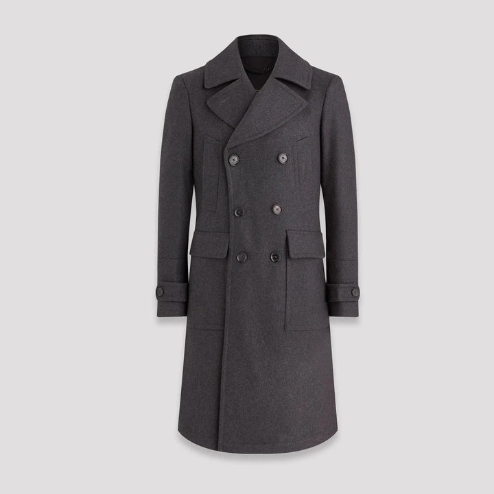 Herren eleganter Doppelt-Mantel mit praktischen Taschen und hochwertigem Futter Aliams