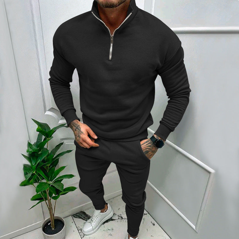 Herren sportives Sweatshirt- und Jogginghose-Set mit Reißverschluss Aliams