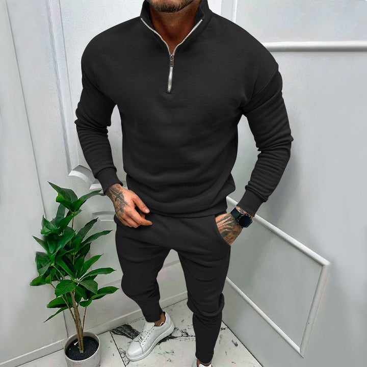 Herren sportives Sweatshirt- und Jogginghose-Set mit Reißverschluss Aliams