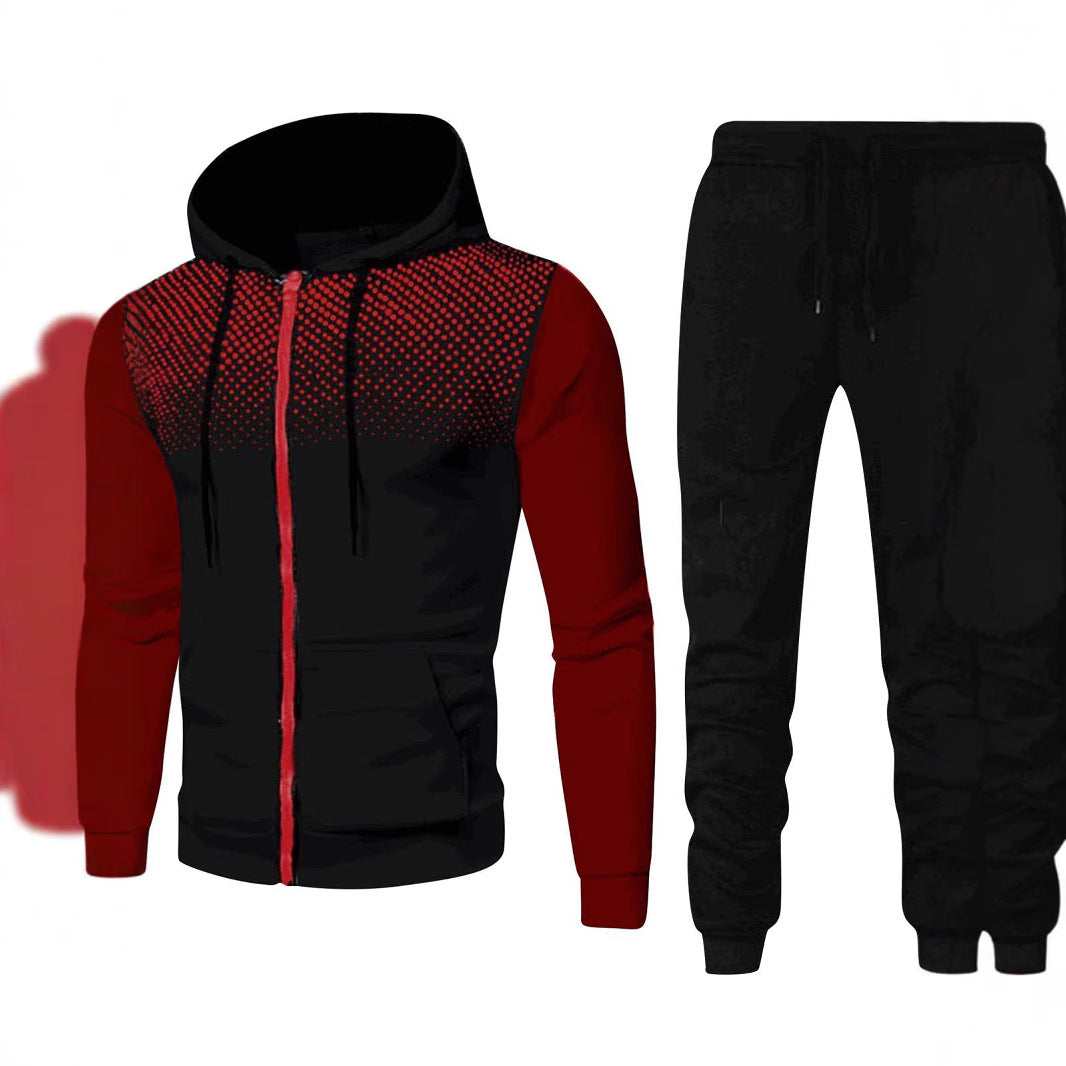 Herren sportliches Jogginganzug-Set mit stylischem Design und funktionalen Taschen Aliams