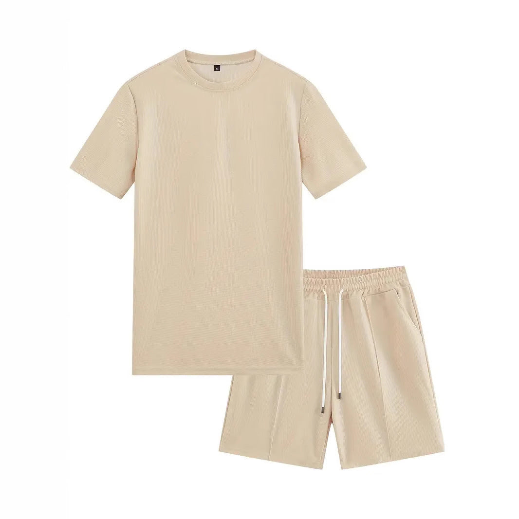 Herren komfortables Freizeit-Set mit hochwertigem T-Shirt und Shorts Aliams