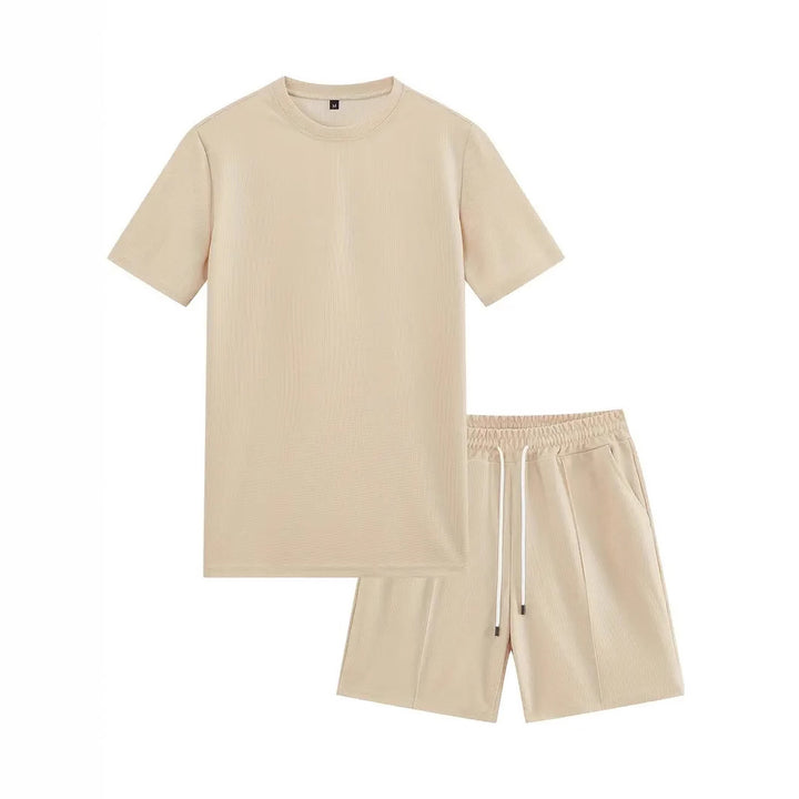 Herren komfortables Freizeit-Set mit hochwertigem T-Shirt und Shorts Aliams