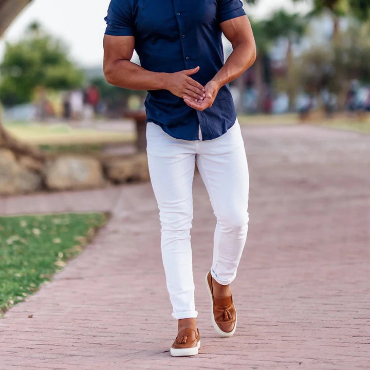 Herren elegante Slim-Fit Chino-Hose mit innovativer Stretch-Technologie Aliams