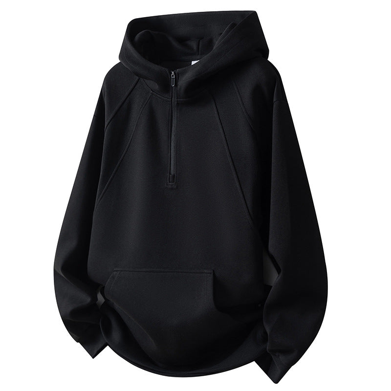 Herren Sportliches Fleece-Hoodie mit halbem Reißverschluss Aliams